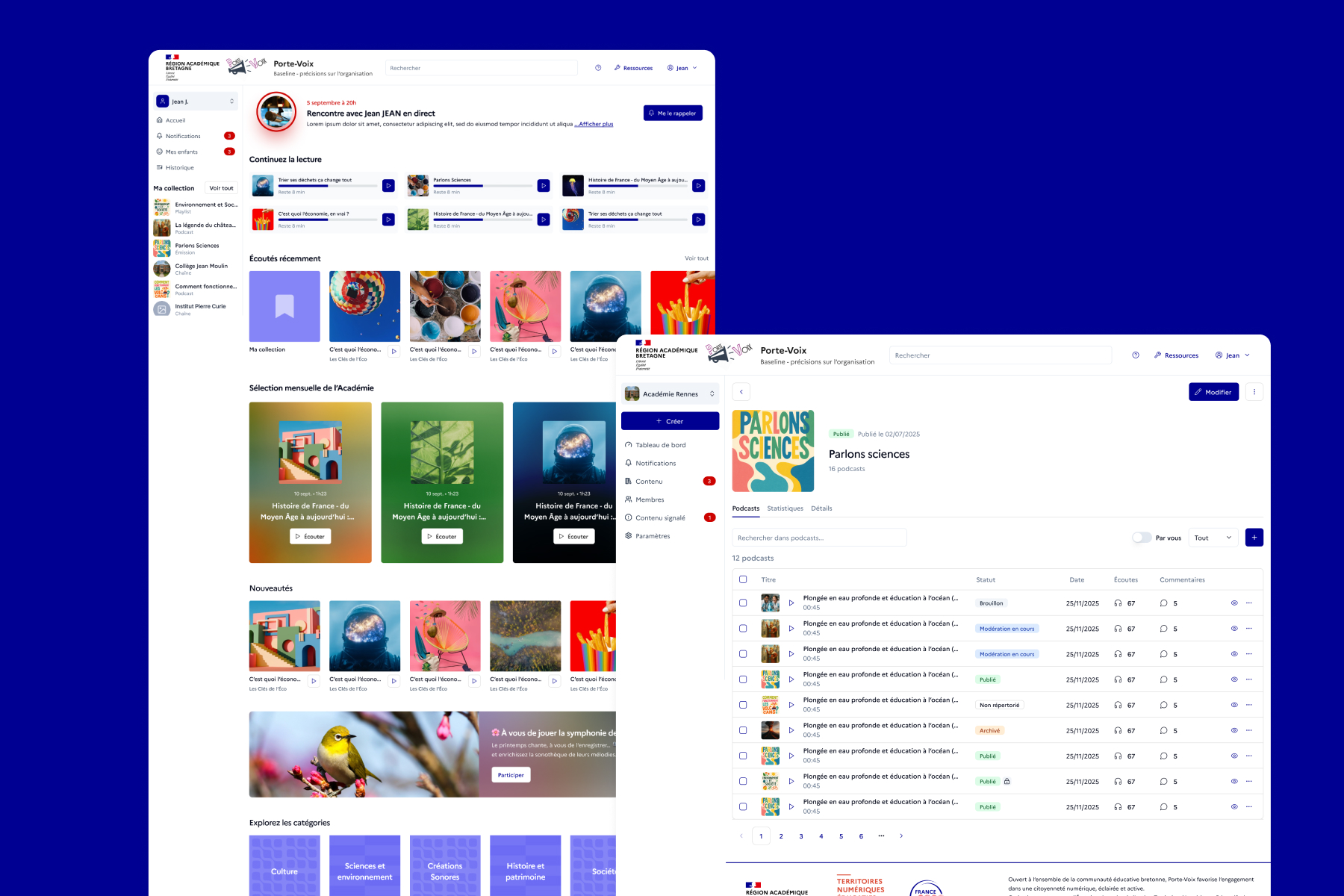 Aperçu de Porte-Voix